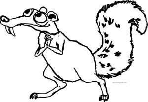 Scrat Ice Age Coloring Page 01