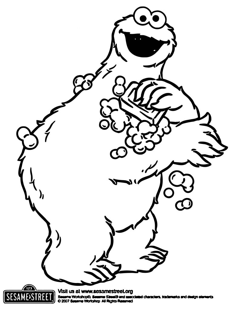 Sesame Street Birthday Party Drawings Sesame Street Coloring Page