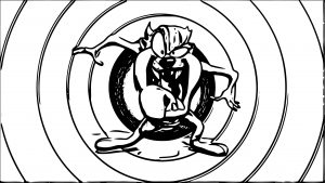 Taz Looney Tunes The Looney Tunes Show Scream Coloring Page