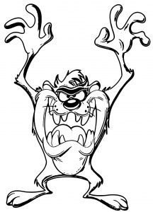 Taz Tasmanian Devil Looney Tunes Cardboard Cutout Buy Now At Starstills The Looney Tunes Show Coloring Page