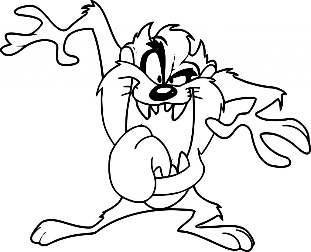 Taz The Looney Tunes Show Coloring Page - Wecoloringpage.com