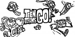 Teen Titans Go Cover Coloring Page