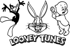 Three Character The Looney Tunes Coloring Page