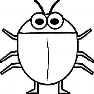 cockroach cartoon insect coloring page