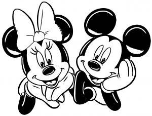 2016 Minnie Ve Mickey Mouse Coloring Page