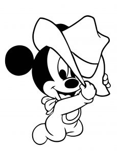 Baby Mickey Mouse Coloring Page