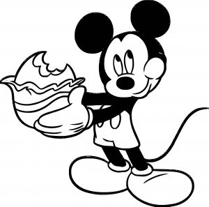 Eating Image Of Micky Mouse Coloring Page