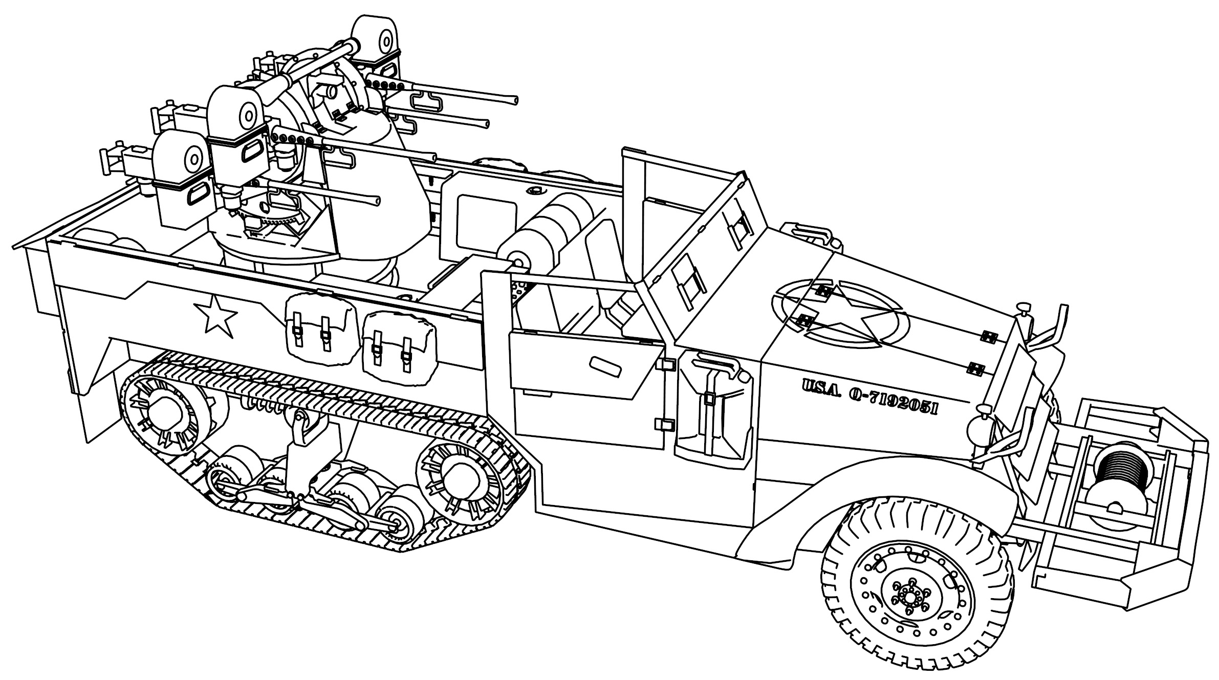 M16 Pages Template Coloring Sketch Coloring Page