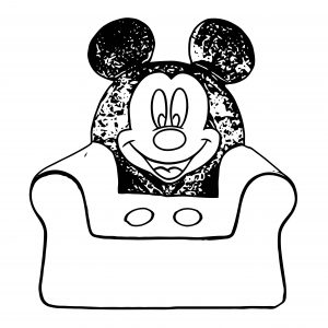 Mickey Mouse Armchair Coloring Page