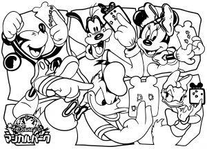 Mickey Mouse Christmas Coloring Page 2