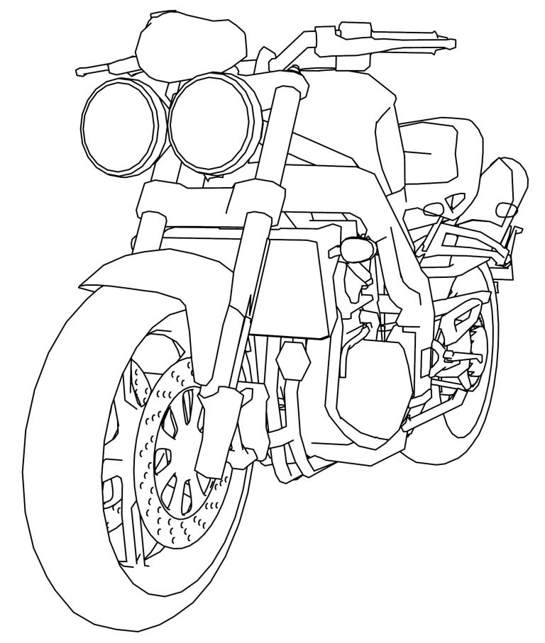 Triumph Bonneville Stout Bike Motorcycle Coloring Page | Wecoloringpage.com