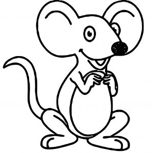 Mouse With Big Ears Coloring Page