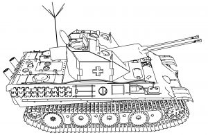 Panzer Coelian Military Tank Coloring Page