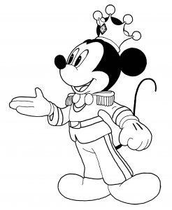 Prince Mickey Minnie Rella Coloring Page