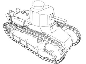 Renault Tank Military Vehicle Coloring Page