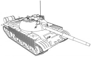 T 62 Tank Military Truck Coloring Page