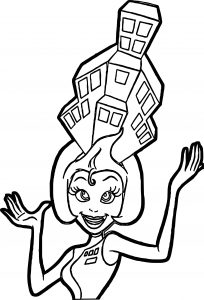 Woman House On The Head Meet The Robinson Coloring Page