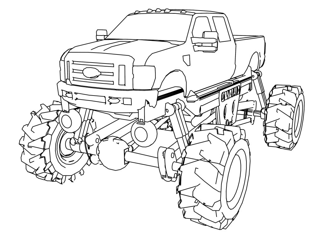 F 350 Monster Truck Coloring Page - Wecoloringpage.com