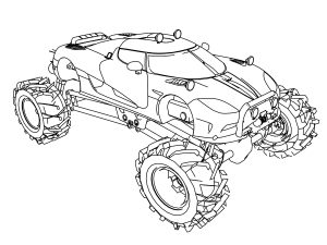 Koenigsegg Agera Monster Truck Car Coloring Page