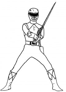 Mighty Morphin Power Ranger Coloring Page