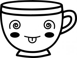 teacup coffee cup shock cup coloring page