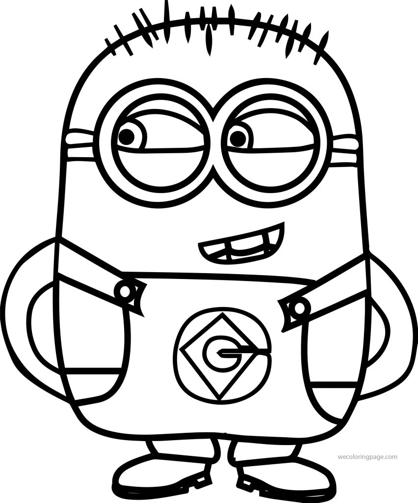 Minion Catch Butterfly Coloring Page | Wecoloringpage.com