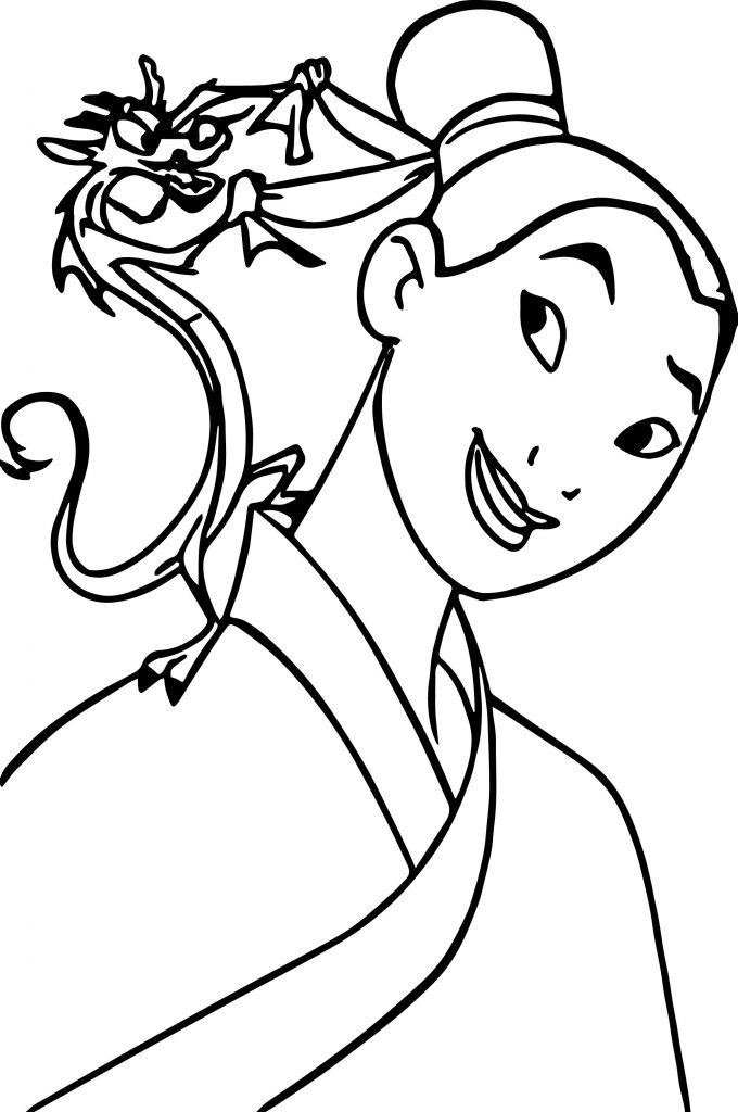 Mulan And Friends Mulan Mushu 2 Coloring Page - Wecoloringpage.com