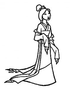 Mulan Khan Little Brother Coloring Page 22