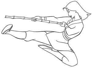 Mulan Khan Little Brother Coloring Page 23