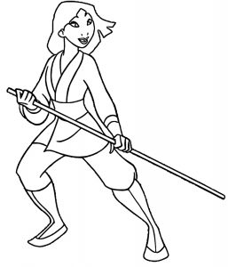 Mulan Khan Little Brother Coloring Page 25