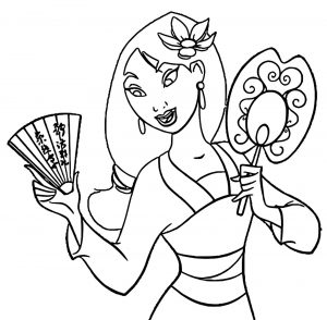 Mulan Khan Little Brother Coloring Page 26