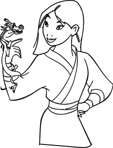Mulan and Friends mulan mushu Coloring Page