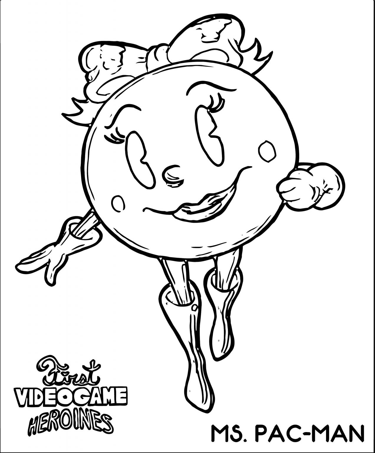 Pac Man Cherry Page Coloring Pages