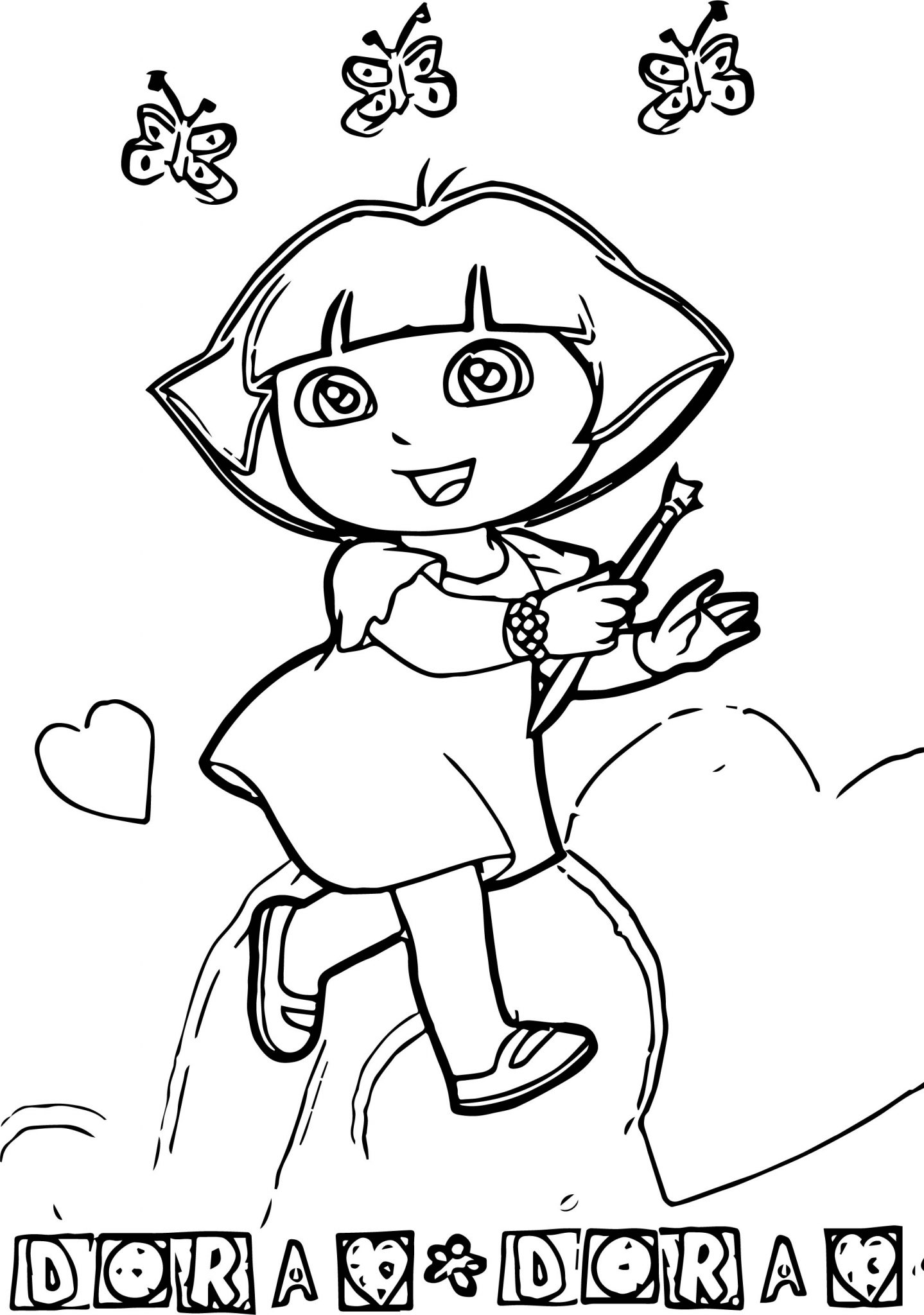 Dora Cartoon Coloring Pages - Wecoloringpage.com