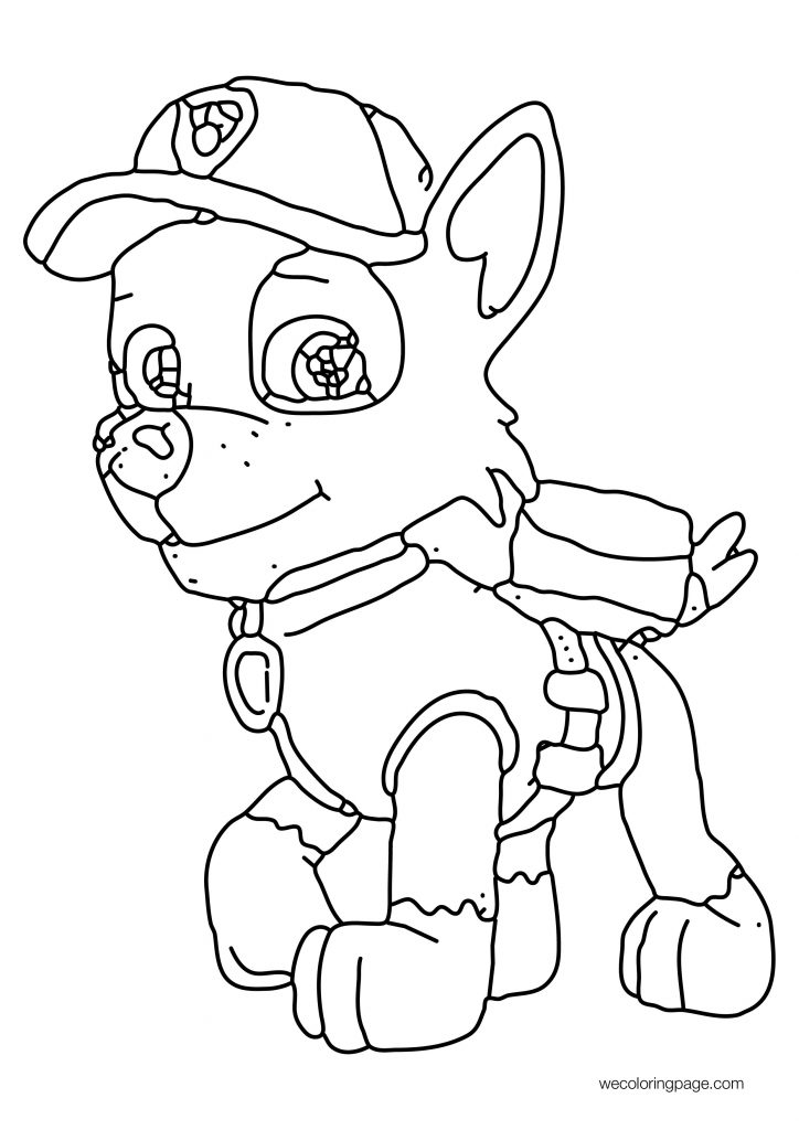 Walking Default Paw Patrol Dog Coloring Page - Wecoloringpage.com