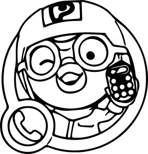 Pororo Talk Android Coloring Page