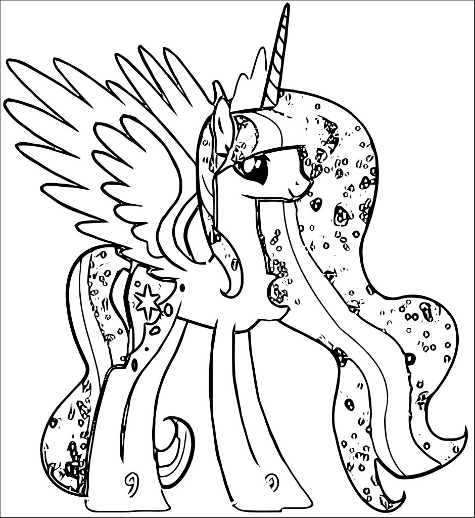 Princess Twilight Sparkle Coloring Page 029 - Wecoloringpage.com