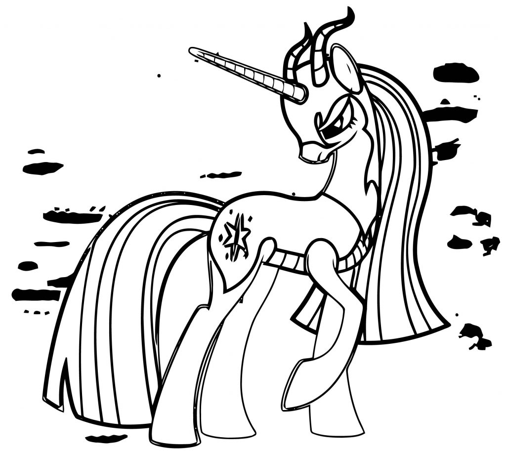 Princess Twilight Sparkle Coloring Page 079 - Wecoloringpage.com