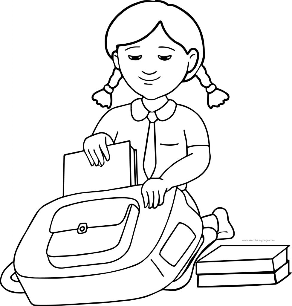 That School Bag Coloring Page - Wecoloringpage.com