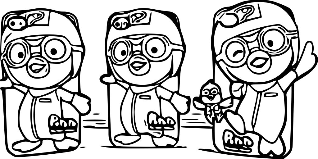 Pororo Coloring Page 6 Oval | Wecoloringpage.com