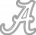 alabama clipart university of alabama a text coloring page ...