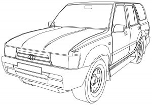 4 Runner Jeep Coloring Page