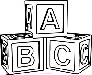 Abc Cube Coloring Page