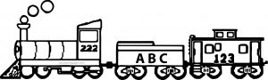 Abc Train Coloring Page