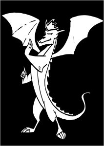 Adjl American Dragon Jake Long Black Background Free A4 Printable Coloring Page