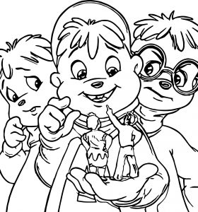 Alvin And Chipmunks Coloring Page 14