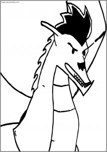 American Dragon Pic Free A4 Printable Coloring Page