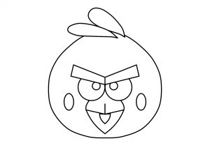 Angry Birds Hero Face Coloring Page