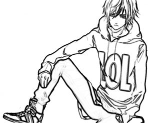 Anime Render Lol Boy Coloring Page