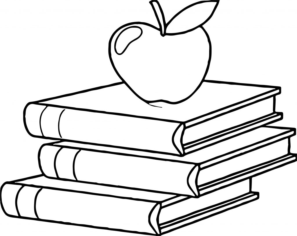 Apple Books Coloring Page - Wecoloringpage.com